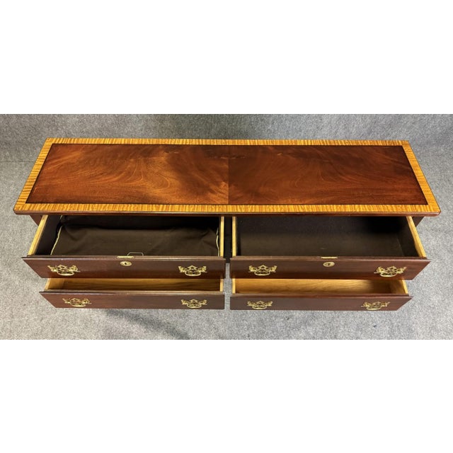 Late 20th Century Madison Park Banded Top Mahogany Sideboard For Sale - Image 4 of 11
