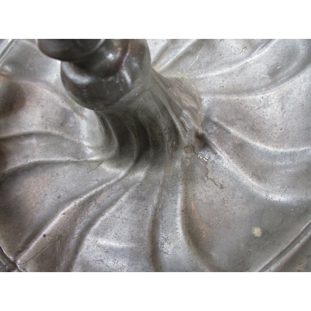 Antique Pewter Candlestick Central European 18th Century For Sale - Image 12 of 12