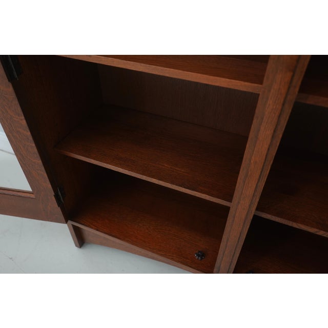 2010s Stickley Harvey Ellis Design Mission Oak Bookcase For Sale - Image 5 of 16