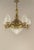 Chandelier in Brass with Cut Glass Shades, Budapest, 1930s For Sale - Image 7 of 12