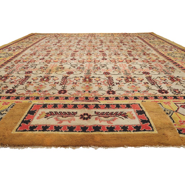Renaissance Antique Romanian Transylvanian Rug, 13'08 X 15'11 For Sale - Image 3 of 10