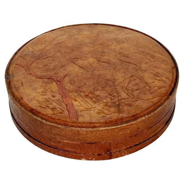 Decorative Leather Box, France, 1960 For Sale - Image 12 of 12