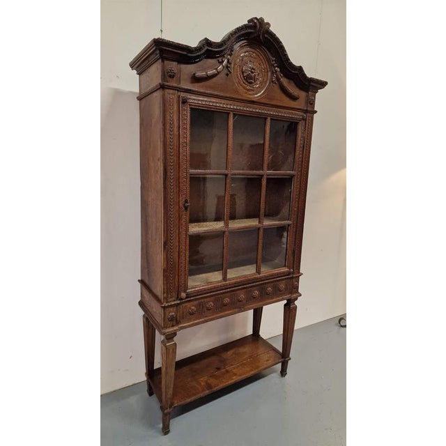 Brown Antique Display Case, 1800s For Sale - Image 8 of 9