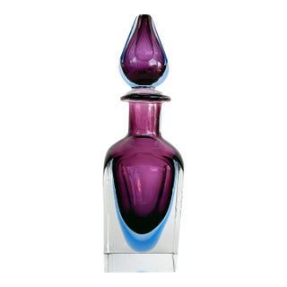Mid 20th Century Mario Pinzano Seguso Vda Murano Sommeroso Decanter, Mid-Century Modern For Sale