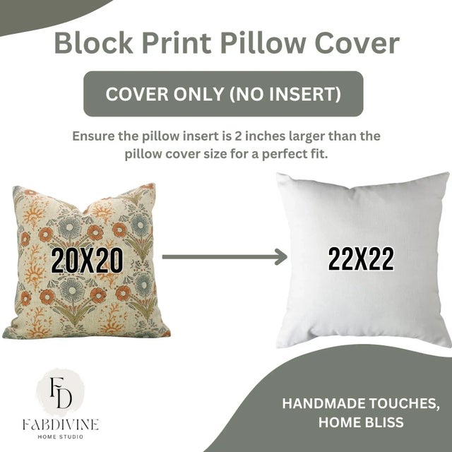 Orange Fabdivine Linen Cushion Cover 20x20 Inch - Vanshika For Sale - Image 8 of 8
