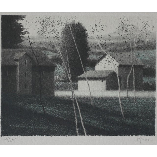 Robert Kipniss Limited Edition Color Lithograph Titled "April Leaves" Signed Numbered 154/275 Framed Size 20 x 19 Print...