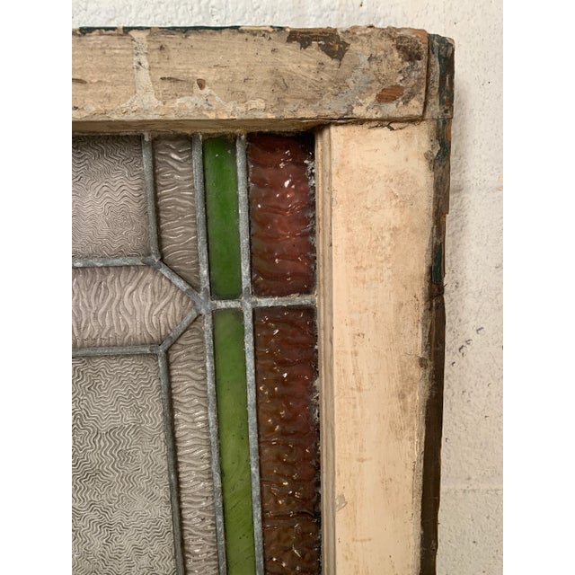 Vintage Mid 20th Century Stained Glass Window For Sale In New York - Image 6 of 9