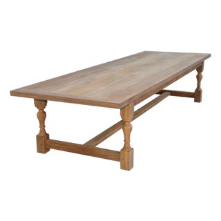 Indoor or Outdoor Teak Dining Table Made to Order by Petersen Antiques For Sale