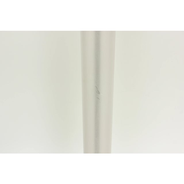 Hollywood Regency Brushed Lucite and Brass Floor Lamp For Sale - Image 3 of 6