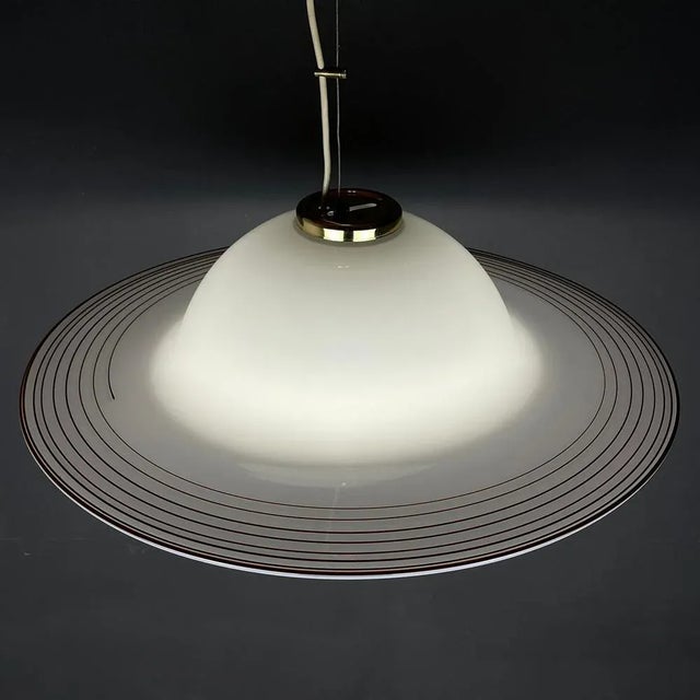 Brown Large Murano Glass Pendant, Italy, 1970s For Sale - Image 8 of 13