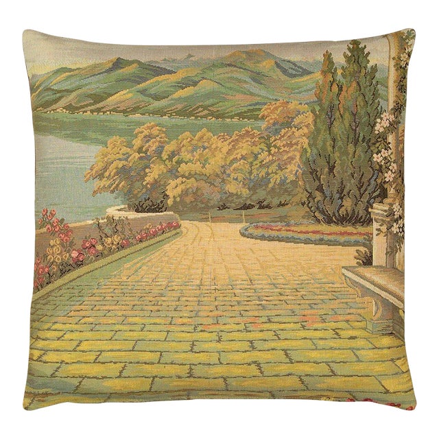 The Terrace Tapestry Cushion With Feather Filler - 46x46cm (18"x18") For Sale