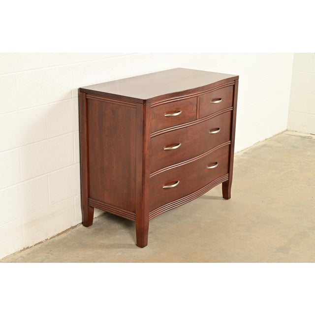 Stickley Stickley Modern Arts & Crafts Shaker Cherry Wood Four-Drawer Dresser or Chest of Drawers For Sale - Image 4 of 15