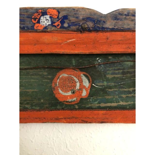 Green Belgium Original Paint School House Hat/Coat Rack For Sale - Image 8 of 10