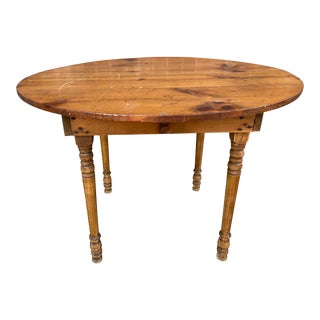 Country English Pine Farmhouse Dining Table For Sale