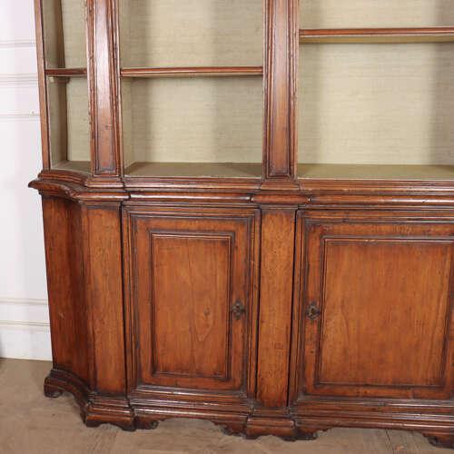 Italian Walnut Bookcase, 1920s For Sale - Image 6 of 12