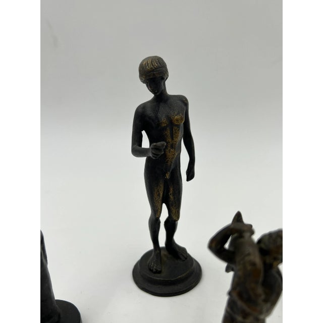 5 Piece Antique Italian Grand Tour Bronze Figures Including Venus, Eros & More! For Sale - Image 4 of 13