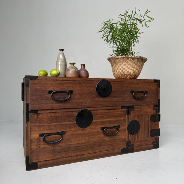 Japanese Kimono Tansu Chest, 1900s For Sale - Image 10 of 16
