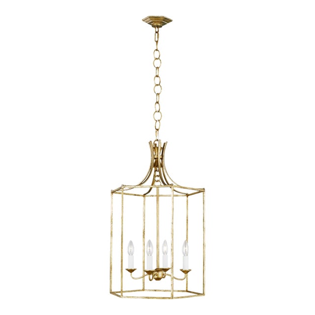Alexa Hampton by Visual Comfort Studio Bantry House Medium Lantern, Gold For Sale