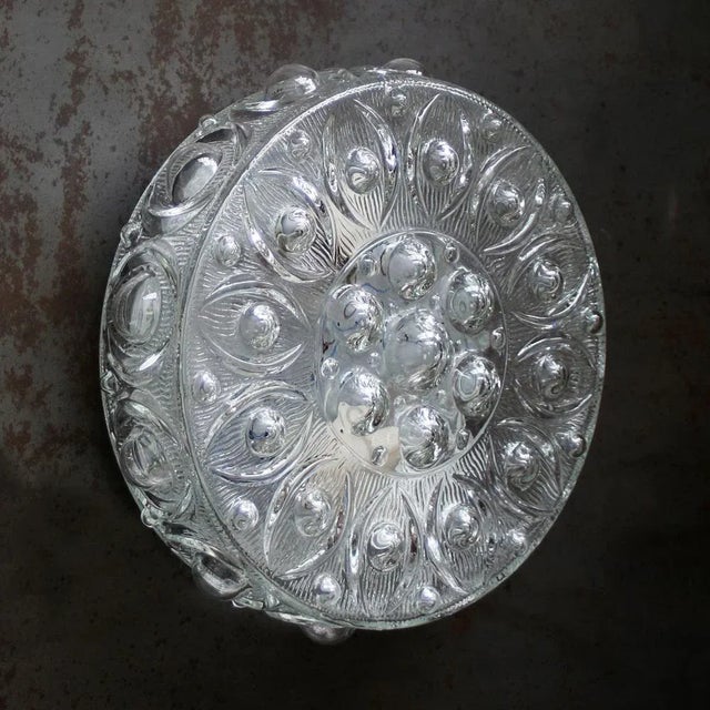 Mid-Century Clear Glass Sconce For Sale - Image 4 of 8
