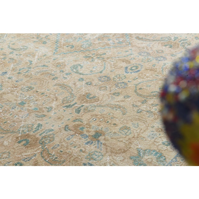 1970s 1970s Vintage Persian Handmade Wool Cotton Orange Area Rug For Sale - Image 5 of 11