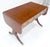 Yew Wood Drop Leaves Two Drawers Low Profile Brass Feet Desk Console Table MINT For Sale - Image 17 of 18