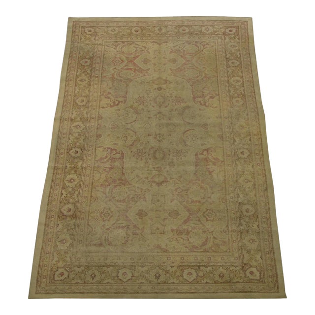 Antique Indian Amritsar Floral Design Rug For Sale