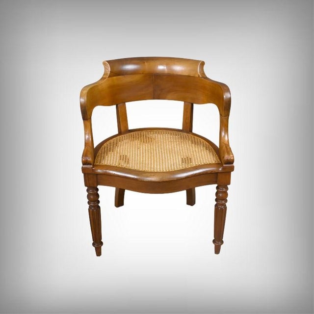 Louis Philippe Walnut Office Chair, Early 19th Century For Sale - Image 16 of 16