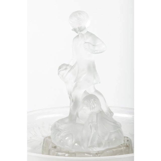 Antique Daum France three pieces crystal sculpture with receptacle Centerpiece. This centerpiece is just amazingly...