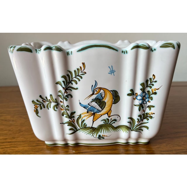 French Faience Tulipiere-Flower Vase-Lallier a Moustiers-Signed For Sale In New York - Image 6 of 9