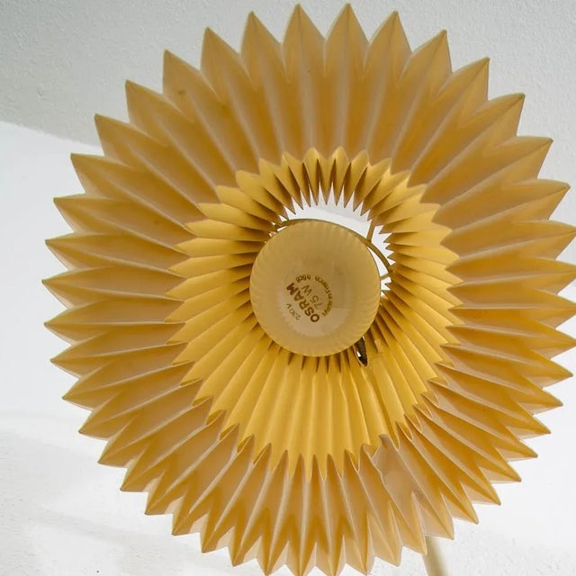 1960s Mid Century Modern Wall Sconce Lamp Le Klint White Metal Pleated Shade Denmark For Sale - Image 10 of 12