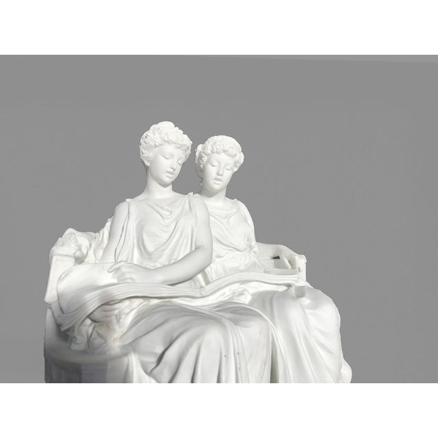 Dresden Porcelain Victorian Porcelain Figural Group Edouard Lanteri Sculpture White Sevres Style Tariff Free Delivery For Sale - Image 4 of 13