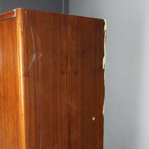 Brown Mid-Century Wood Veneer Wardrobe, 1960s For Sale - Image 8 of 10