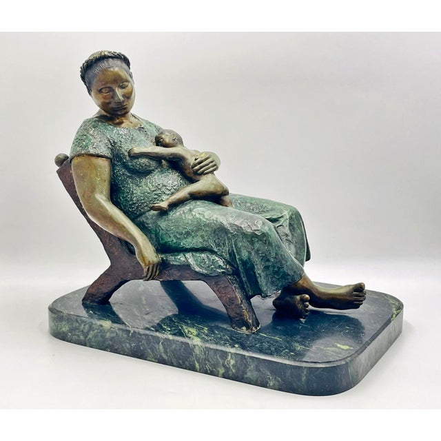 Mother and Child – Bronze Sculpture by Martin González Perez, Signed & Numbered For Sale - Image 10 of 18
