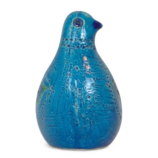 Mid-Century Modern Bitossi Rimini Blu Ceramic Bird by Aldo Londi, Italy, Mid-20th Century For Sale - Image 3 of 4