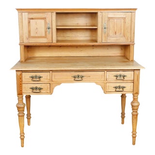 French Solid Wood 2 Piece Secretary Desk For Sale