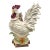 Kaldun & Bogle Large Hand-Painted Ceramic Rooster Figurine, Country Farmhouse Style For Sale
