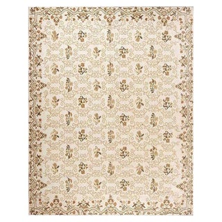 Contemporary Bessarabian Style White, Beige, Brown Wool Rug by Doris Leslie Blau For Sale