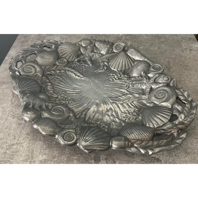 Nautical 1980s Fitz and Floyd Seaside Serving Platter For Sale - Image 3 of 9