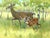 Through the Aspen Meadow by Lani Vlaanderen | Oil on Stretched Linen Deer and fawn in an aspen meadow. For Sale