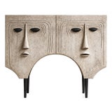 One-of-a-Kind Sculptural Wabi-Sabi Console Table, Handcrafted Organic Art Furniture For Sale
