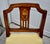 Antique Regency Walnut Vanity Bench Double Arm Inlaid Wood Gold Stripe 1910s For Sale - Image 9 of 13