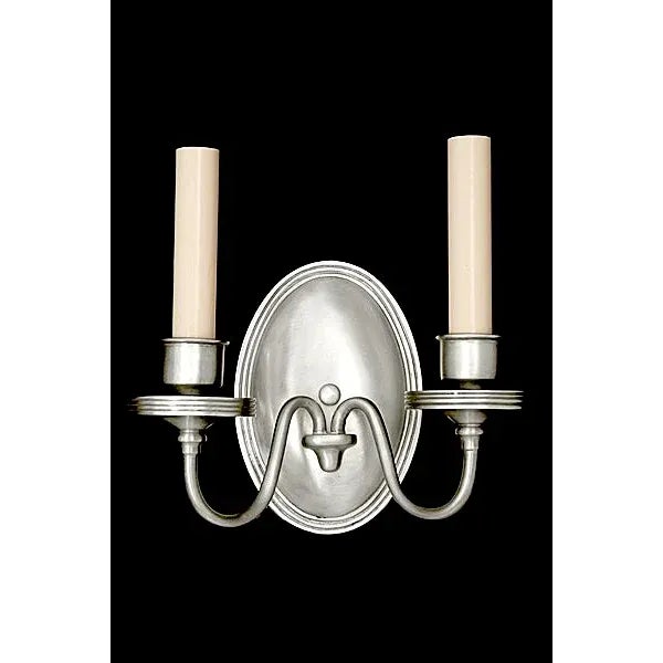 Contemporary Colonia Sconce in Silver Finish For Sale - Image 3 of 3