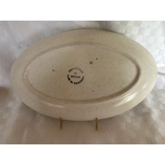 1950s 1950s 4 Metlox Dessert Plates and an Oval Serving Plate - 5 pcs For Sale - Image 5 of 14