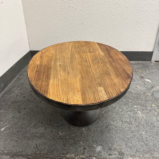 Restoration Hardware Restoration Hardware Aero Oval Reclaimed Elm Coffee Table For Sale - Image 4 of 12