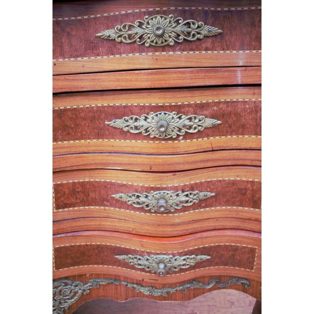 Wood Vintage French Renaissance Revival Style Flared Legs Side Tables - Pair For Sale - Image 7 of 13