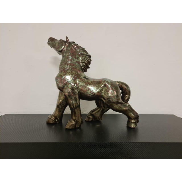 Horse in Glazed Ceramic from Albissola, 1980s For Sale - Image 16 of 16