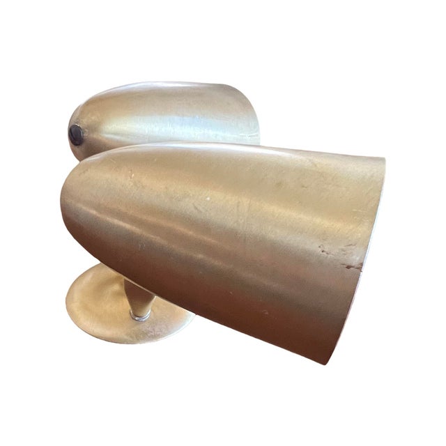Vintage Mid Century Modern 1950s Ejs Lighting Wall Sconce Spun Brass Cone Lamps 1960s For Sale - Image 9 of 12