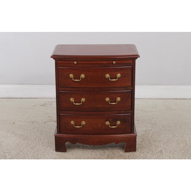 Age: Approx: 30 Years Old Details: Cherry Bracket Feet Dovetailed Drawer Construction Quality Construction Solid Brass...