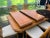Vintage Wood Dining Table and Six Dining Chairs For Sale - Image 11 of 13