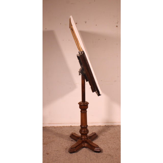 Wood Antique Convertible Drawing Table in Walnut, 1800s For Sale - Image 7 of 13